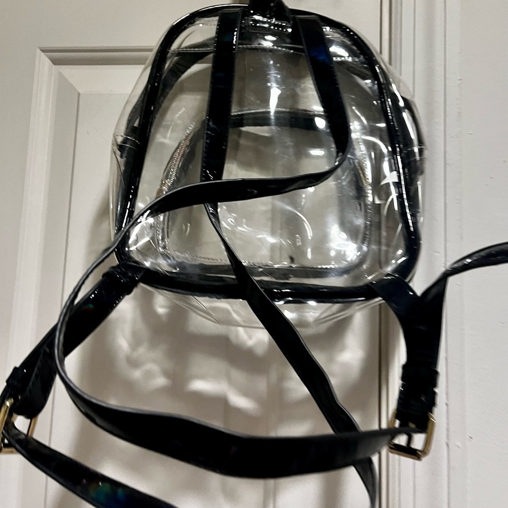 Clear Small Backpack With Colored Zipper - image 2